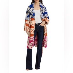 FARM RIO: Wild Hearts Colorblock Fleece Coat